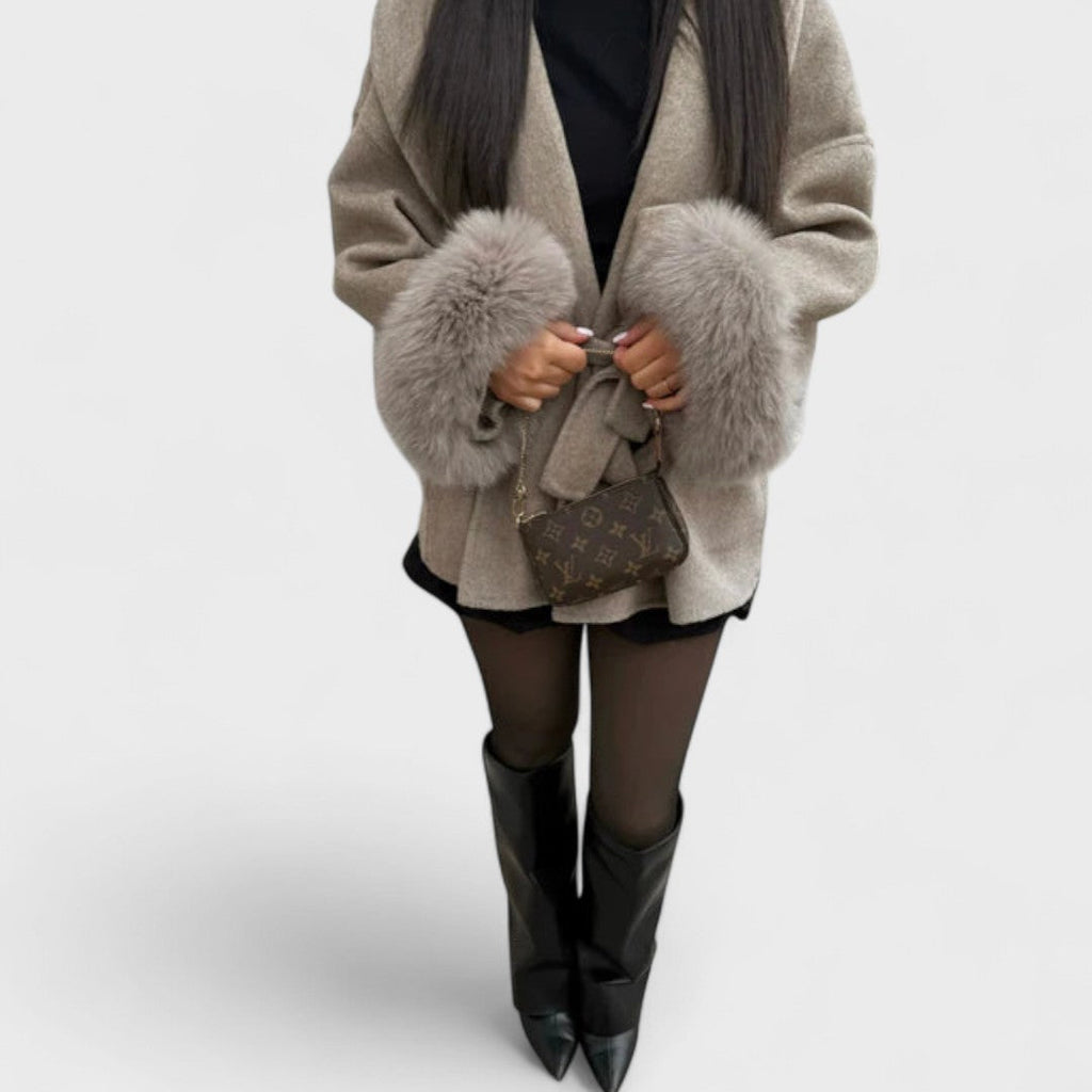 Veronica - Manteau portefeuille en peluche