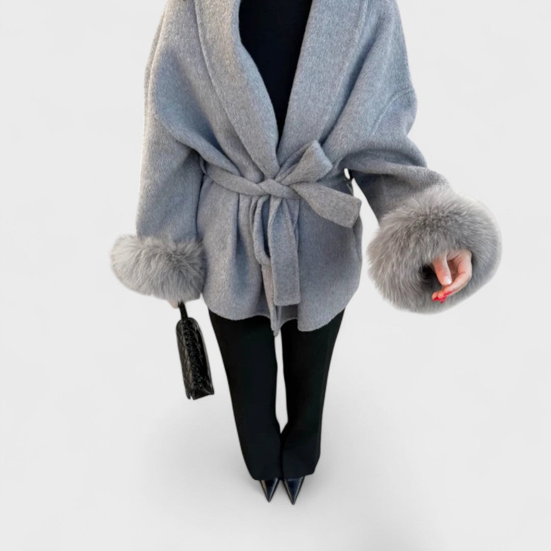 Veronica - Manteau portefeuille en peluche