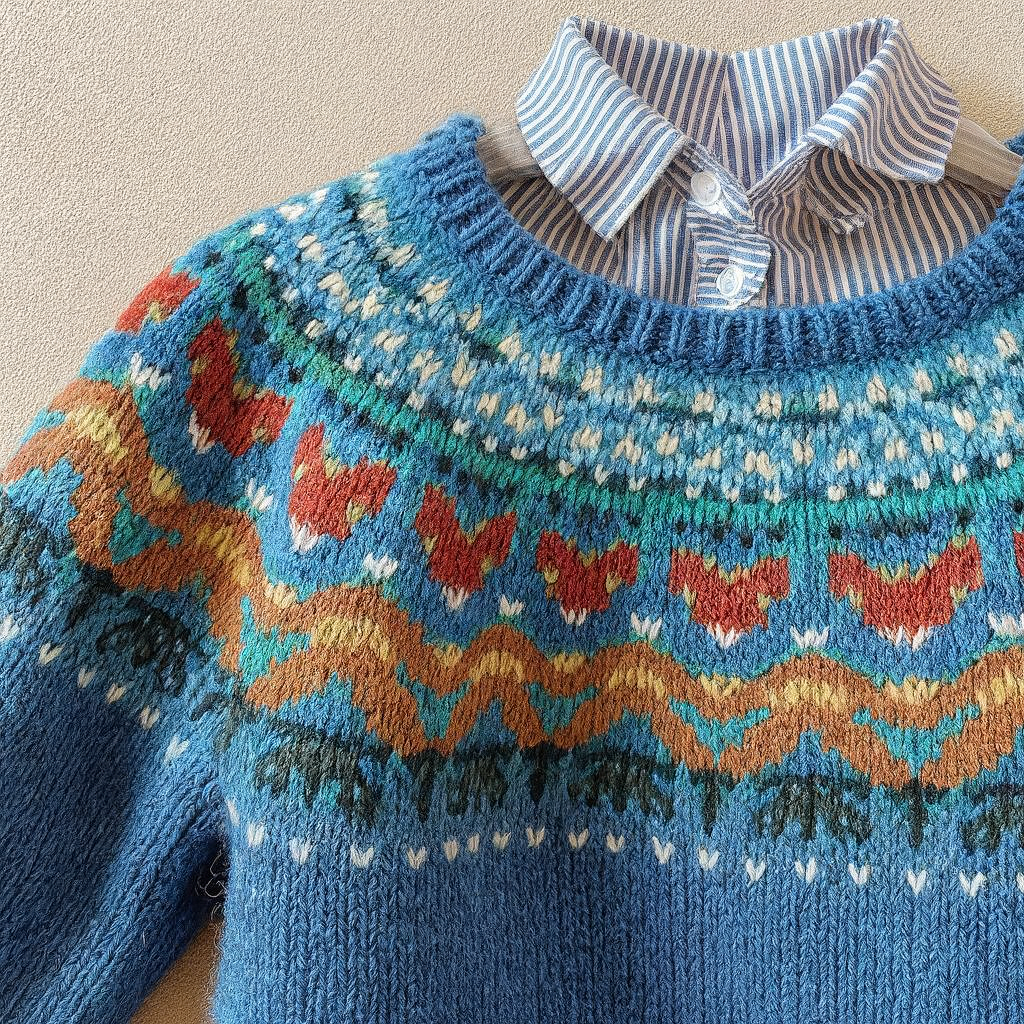 Velvo - Pull en tricot vintage