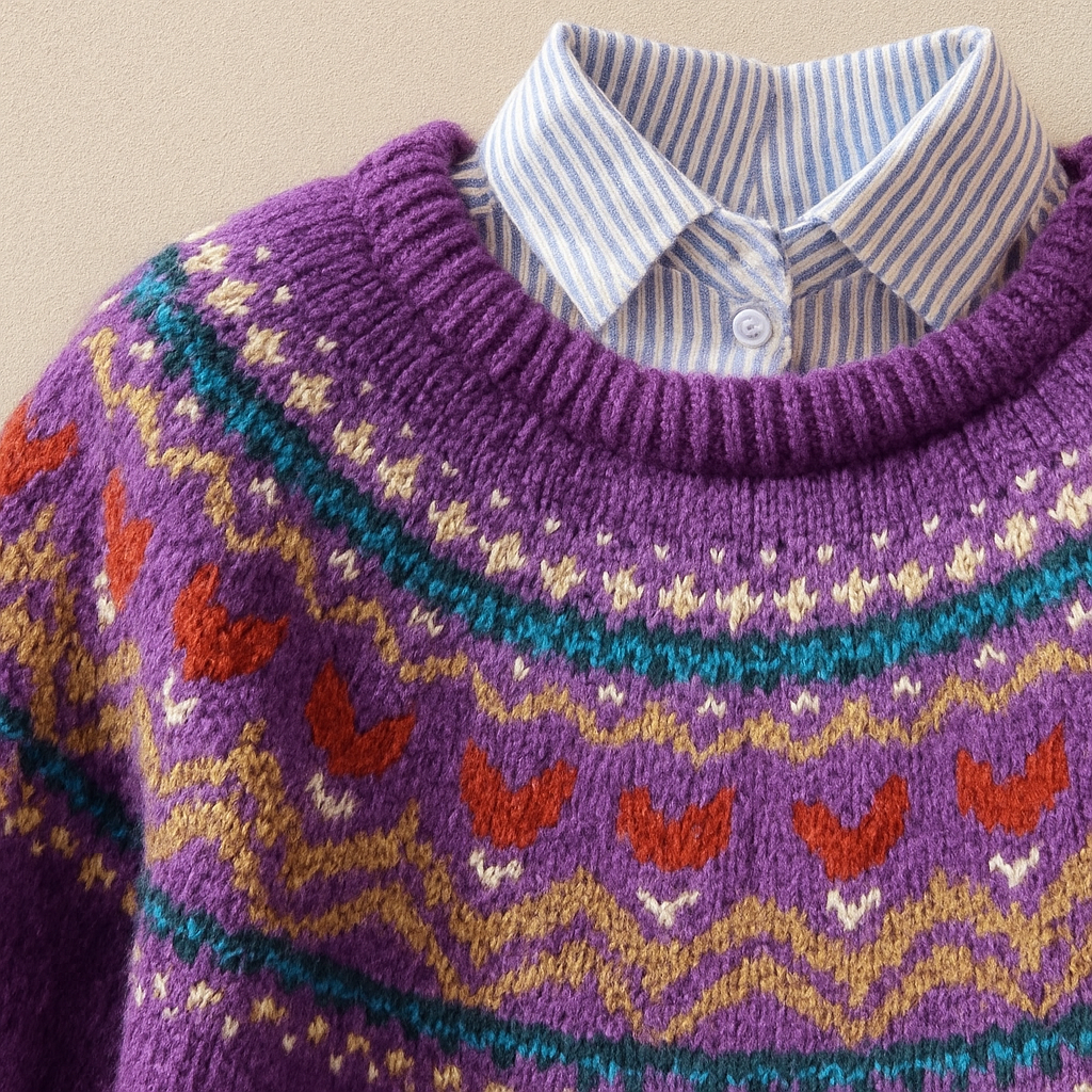 Solva - Pull en tricot vintage