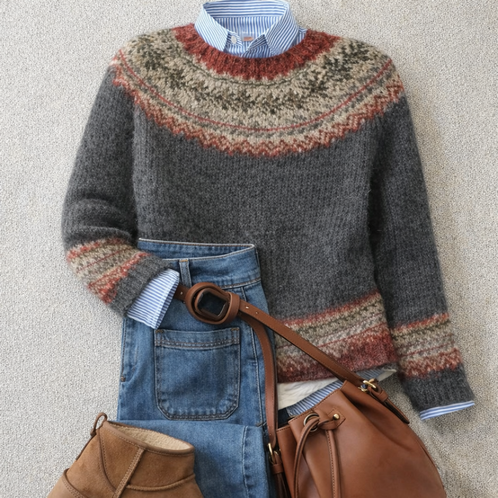 Lauren - Pull en tricot nordique