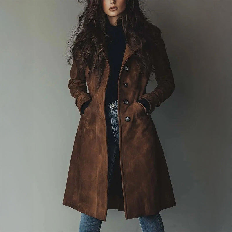 Emma - Manteau en cuir élégant