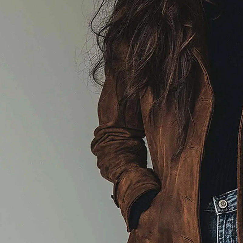 Emma - Manteau en cuir élégant