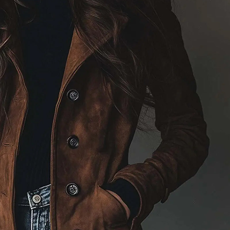 Emma - Manteau en cuir élégant