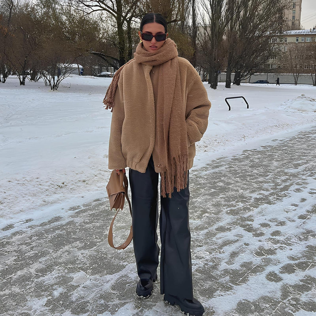 Jenny - Manteau chic en fausse fourrure Teddy Bear