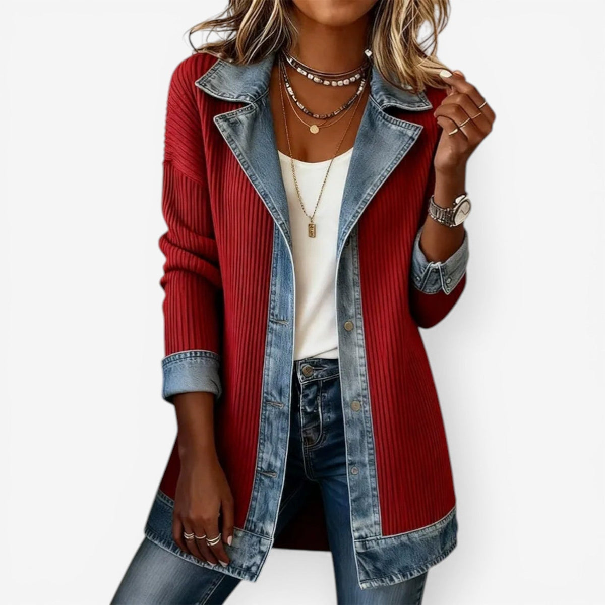 Kerensa - Veste superposée douce au toucher