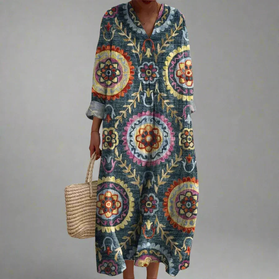 Vivienne - Robe à imprimé géométrique