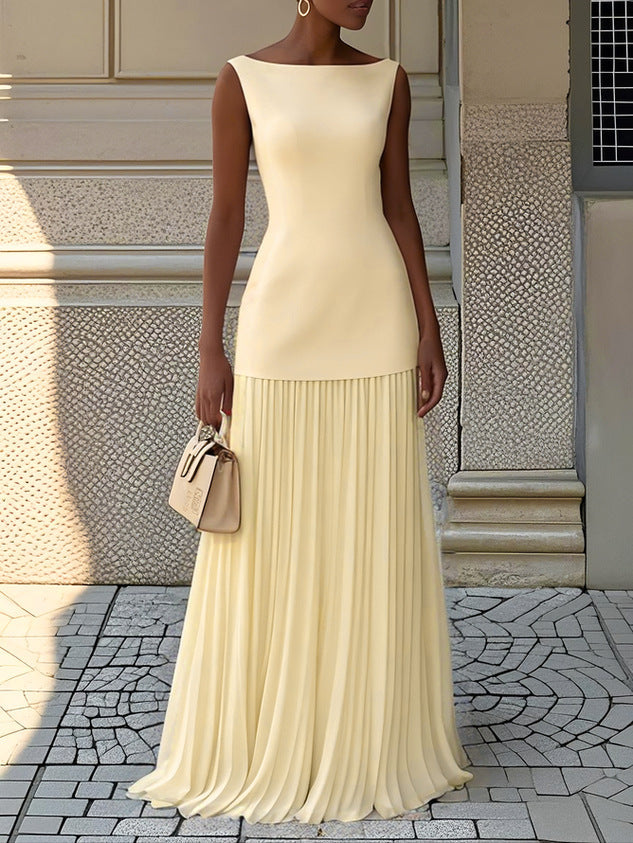 Serena - Robe longue plissée