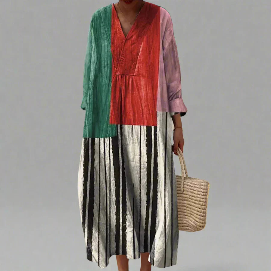 Vivienne - Robe à imprimé géométrique