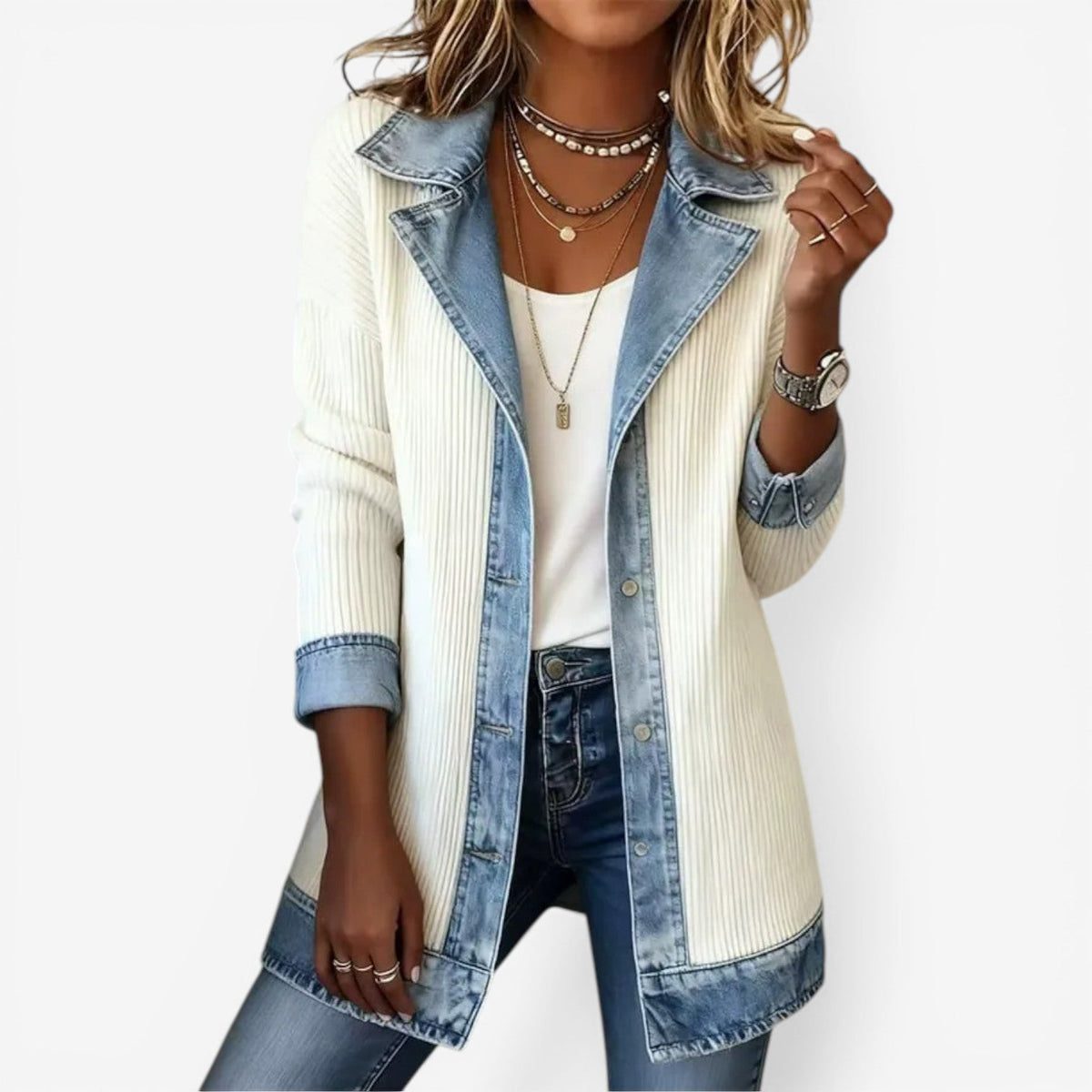 Kerensa - Veste superposée douce au toucher