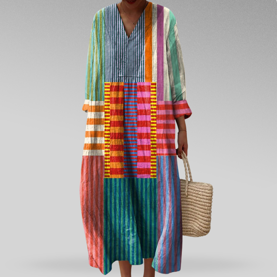 Vivienne - Robe à imprimé géométrique