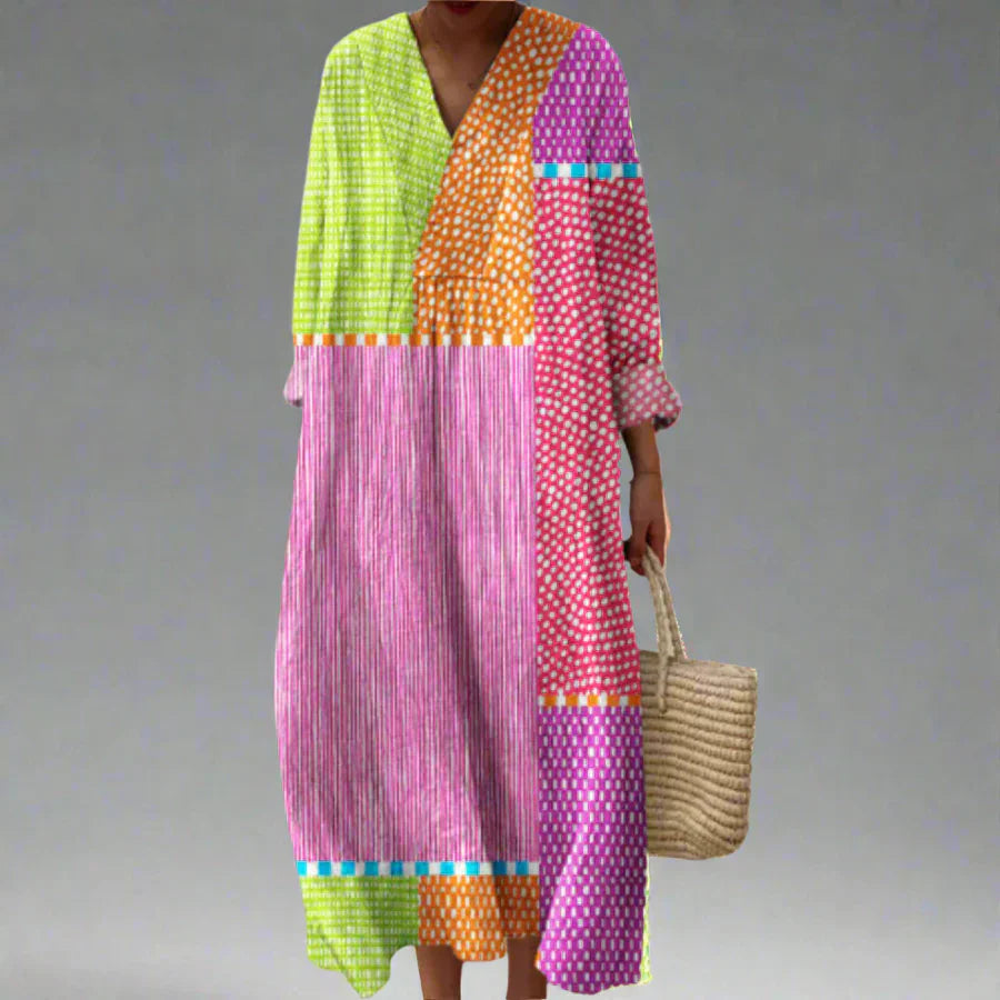 Vivienne - Robe à imprimé géométrique