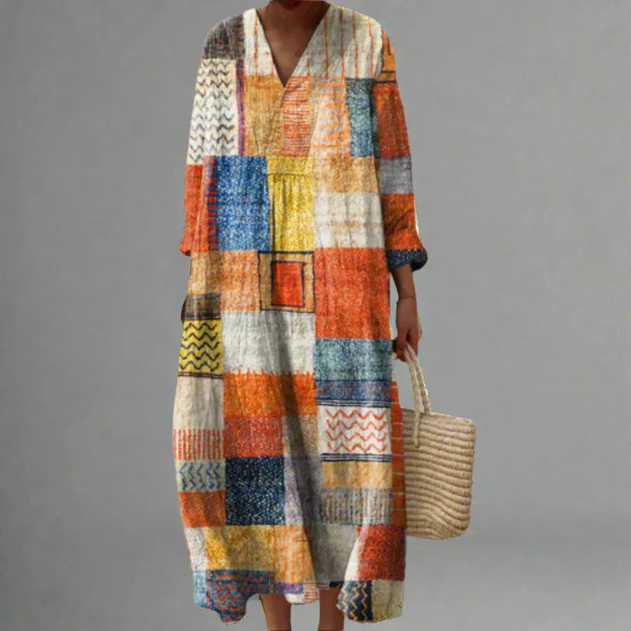 Vivienne - Robe à imprimé géométrique