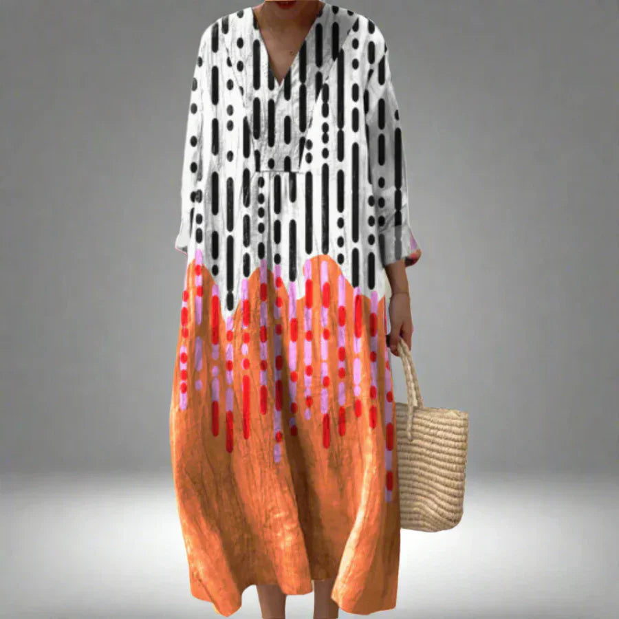 Vivienne - Robe à imprimé géométrique