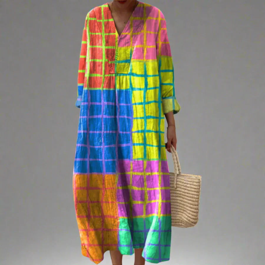 Vivienne - Robe à imprimé géométrique