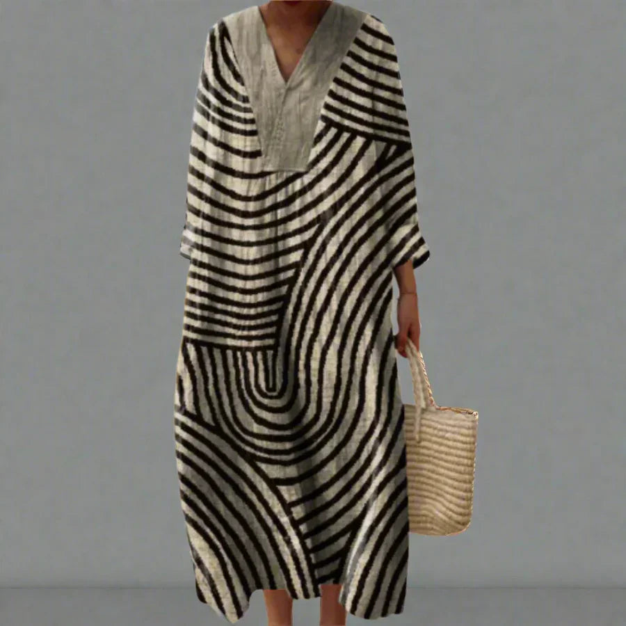 Vivienne - Robe à imprimé géométrique