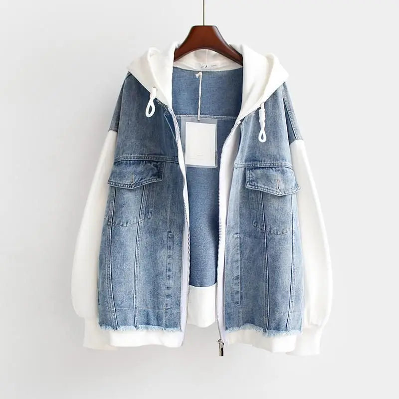 Raegan - Sweat à capuche en jean douillet