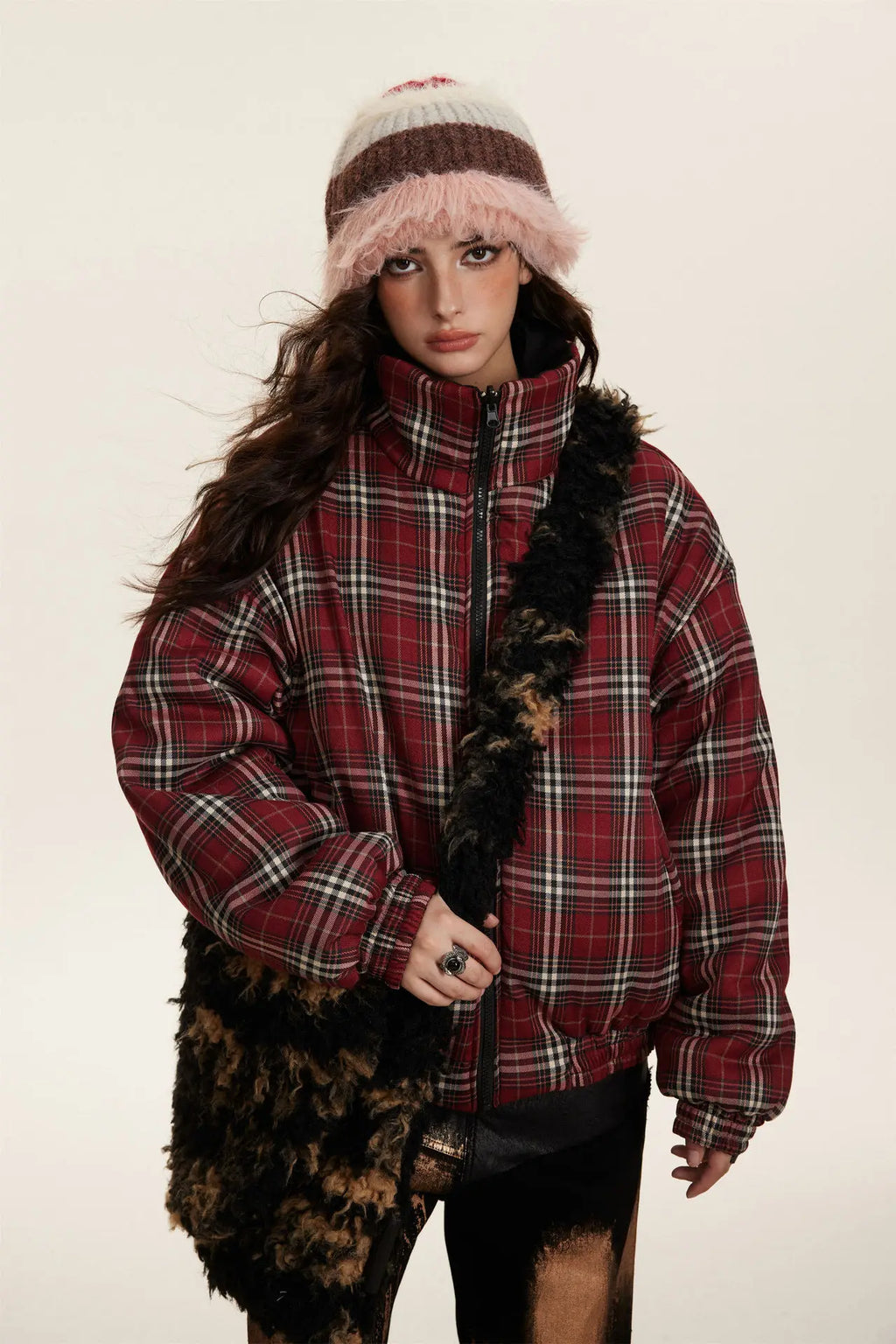 Mia - Doudoune vintage double face