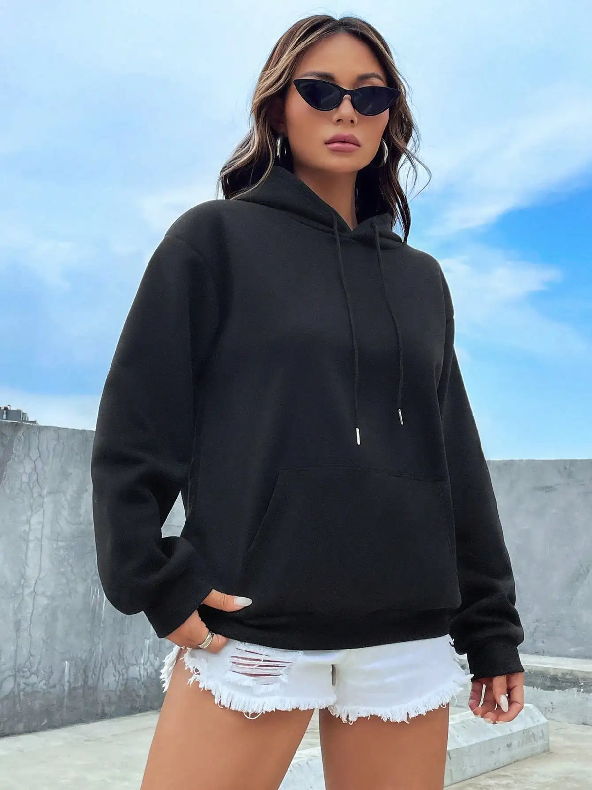 Quintessa - Sweat à capuche en coton doux