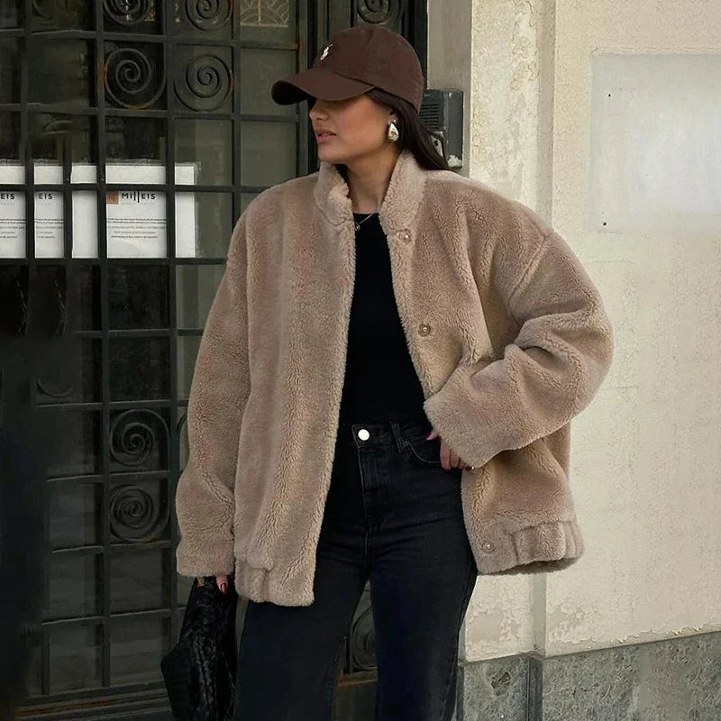 Jenny - Manteau chic en fausse fourrure Teddy Bear