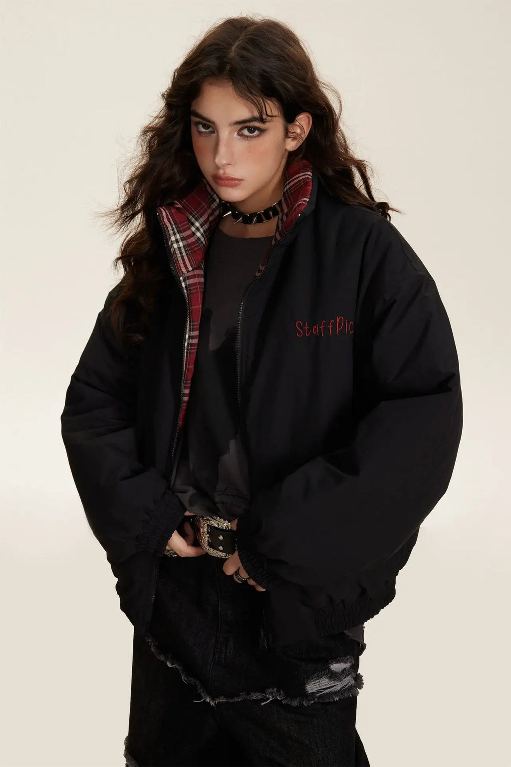 Mia - Doudoune vintage double face
