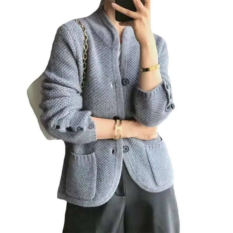 Elara - Cardigan en tricot à demi-col
