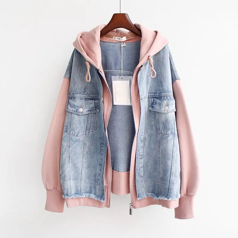Raegan - Sweat à capuche en jean douillet
