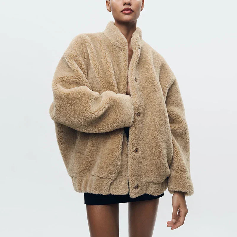 Jenny - Manteau chic en fausse fourrure Teddy Bear