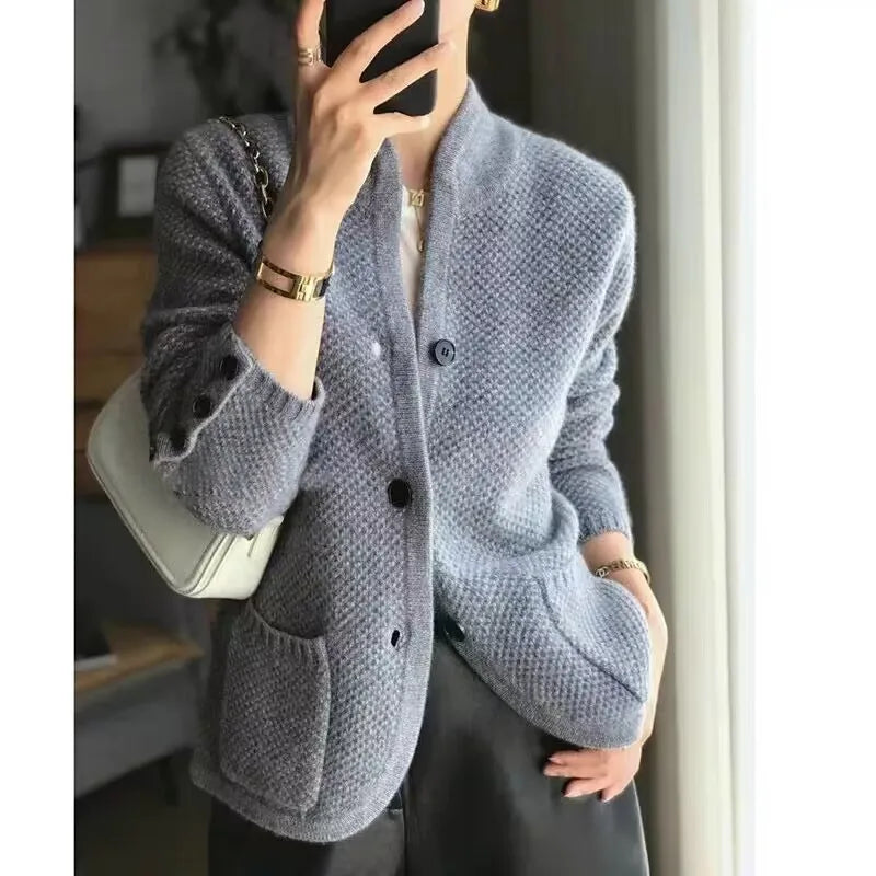 Elara - Cardigan en tricot à demi-col