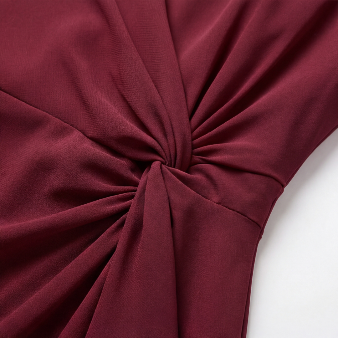 Velara - Robe froncée à taille torsadée