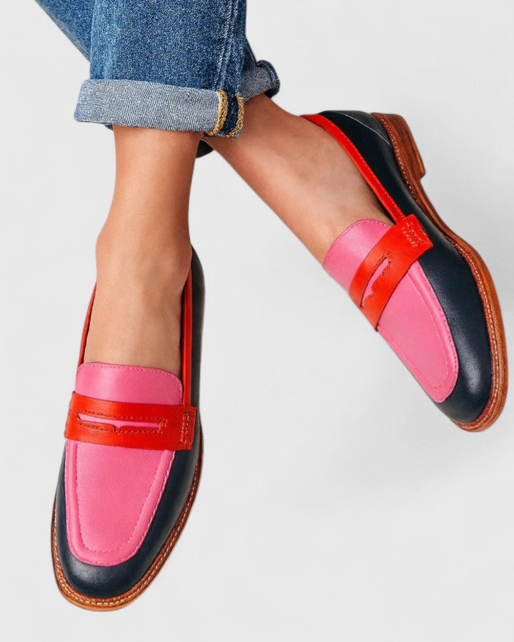 Jovena - Mocassins raffinés à talons et bride de cheville