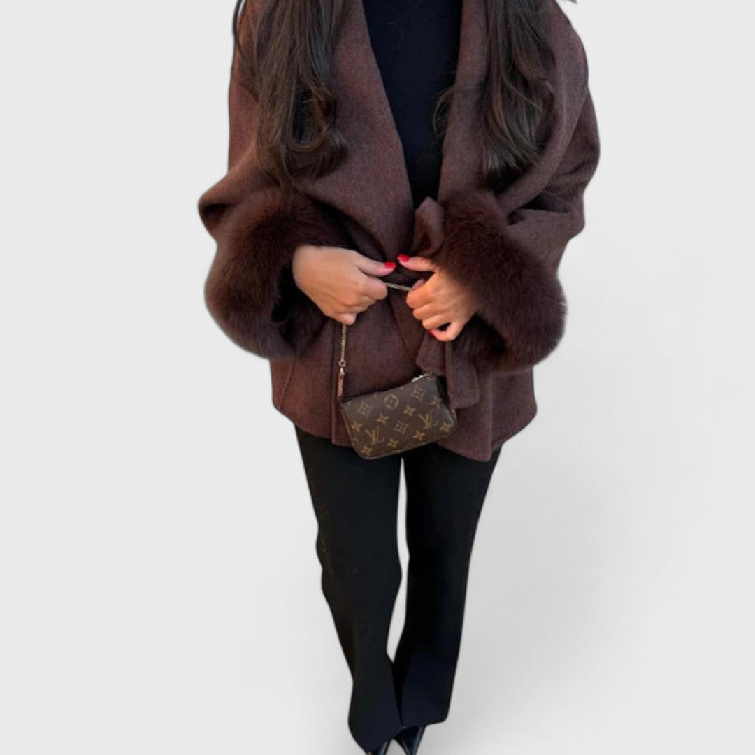 Veronica - Manteau portefeuille en peluche