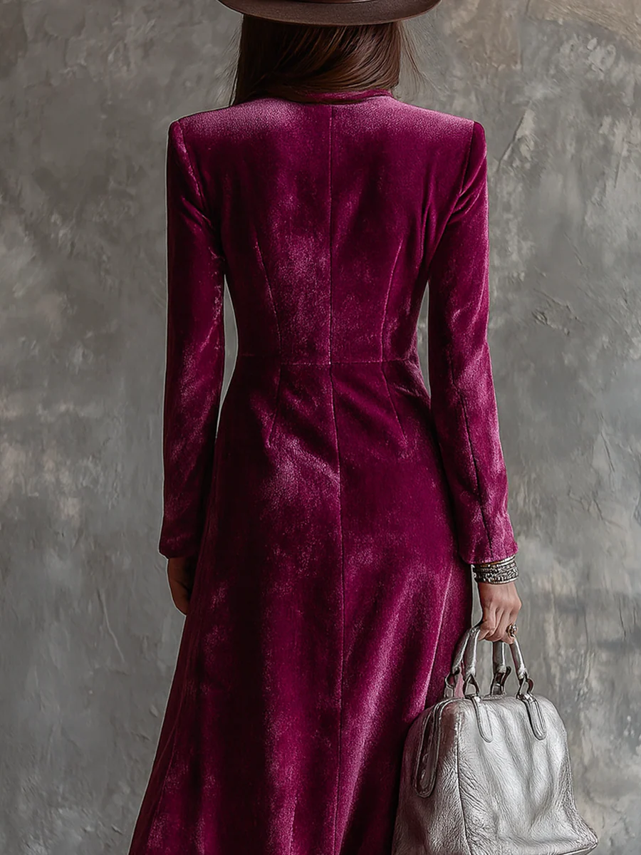 Aurelie - Robe blazer en velours