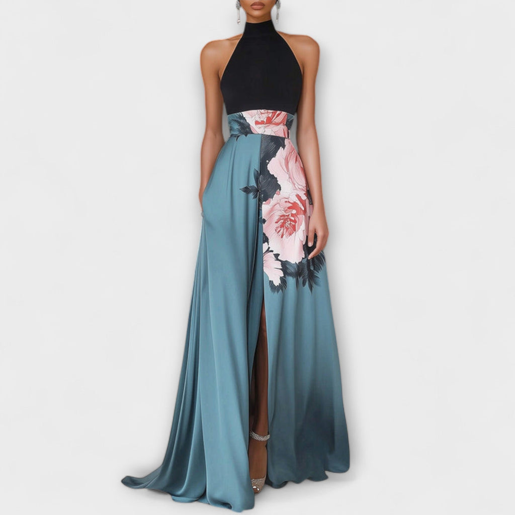 Natalie - Robe longue trapèze fleurie