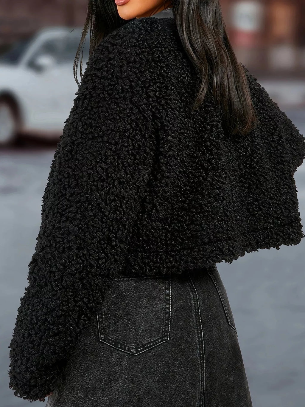 Amanda - Veste boutonnée ours en peluche