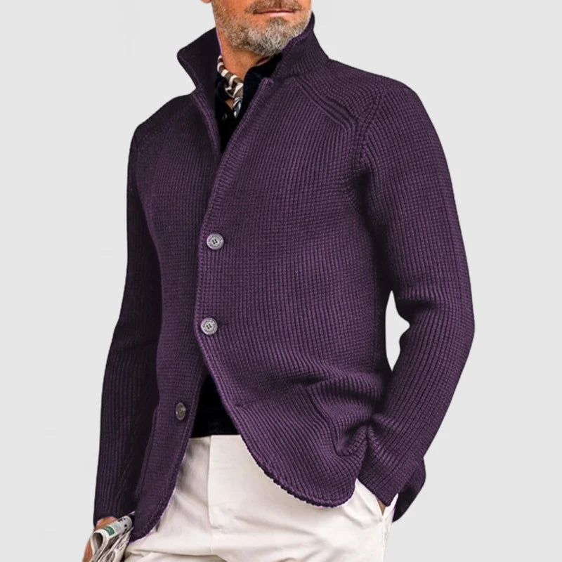 EDDIE - Cardigan à boutons en maille intemporel