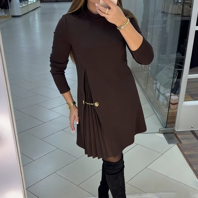 Ophelie - Robe plissée asymétrique