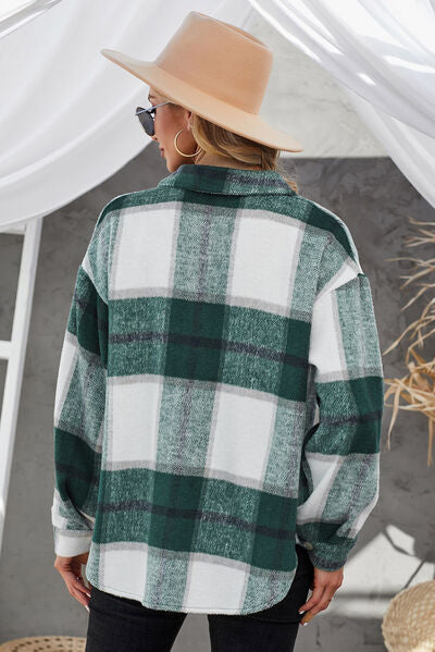 Kath - Veste boutonnée à carreaux avec épaules tombantes