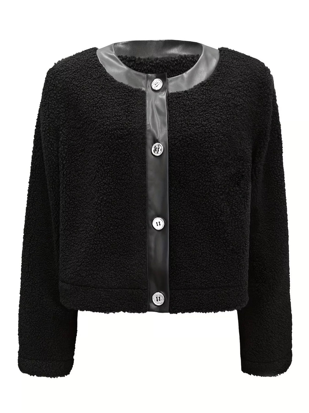 Amanda - Veste boutonnée ours en peluche