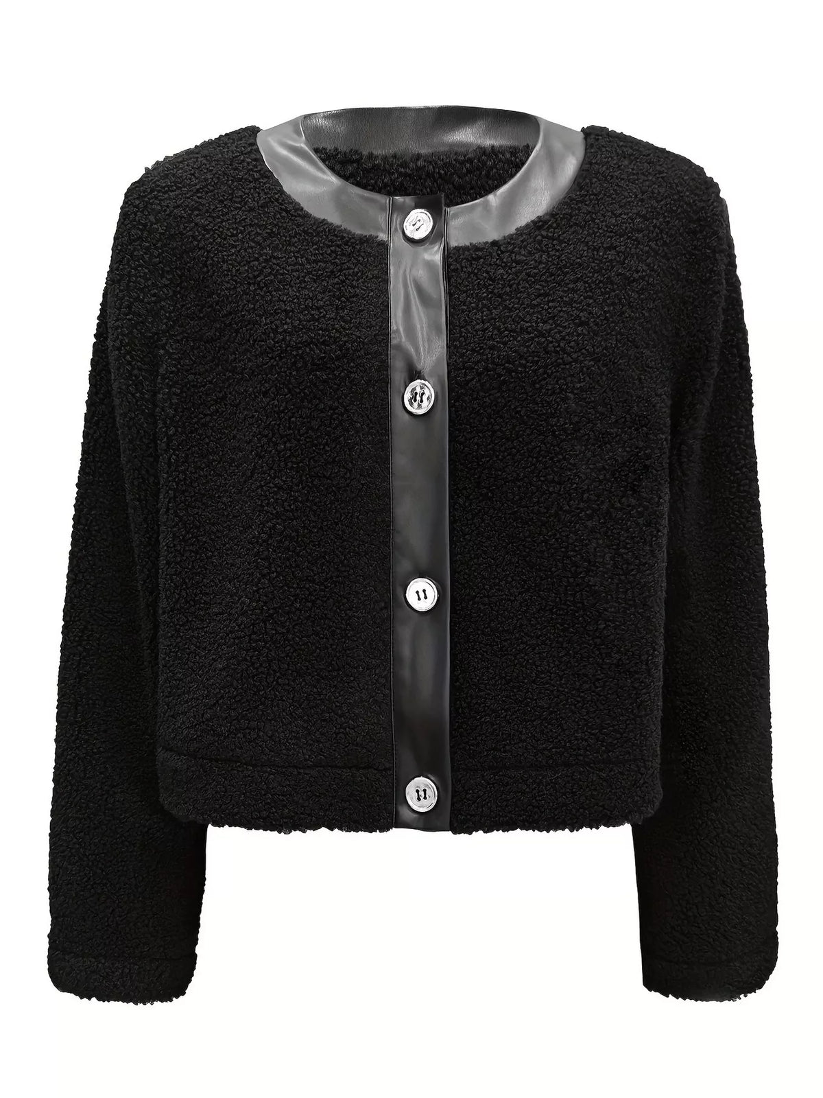 Amanda - Veste boutonnée ours en peluche
