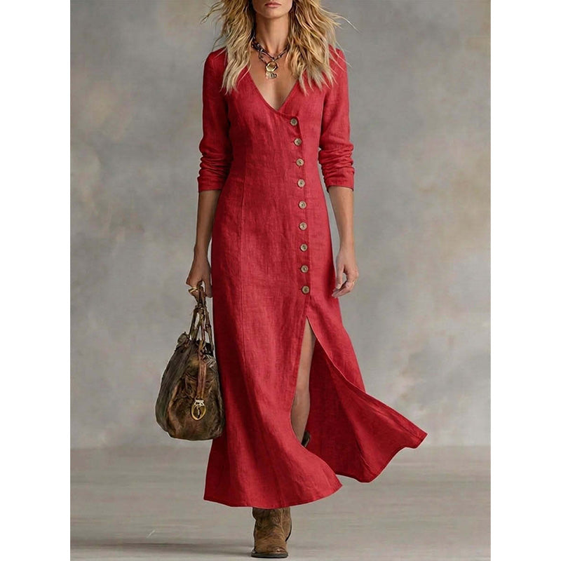 Oceane - Robe chemise mi-longue vintage