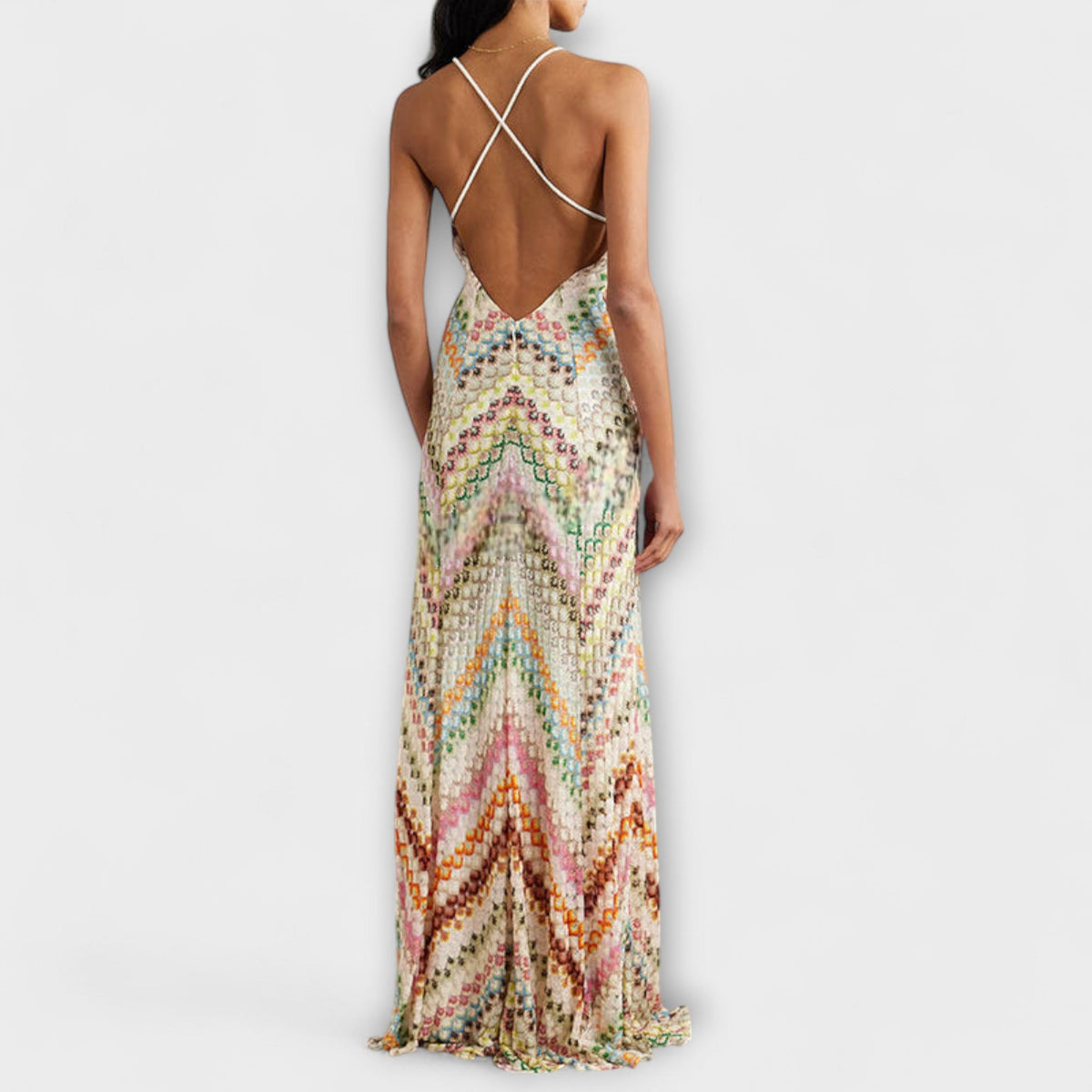 Remi - Robe longue à chevrons