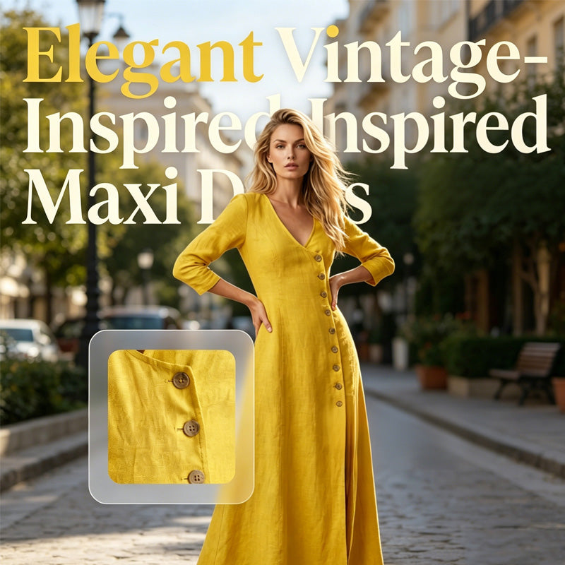 Oceane - Robe chemise mi-longue vintage