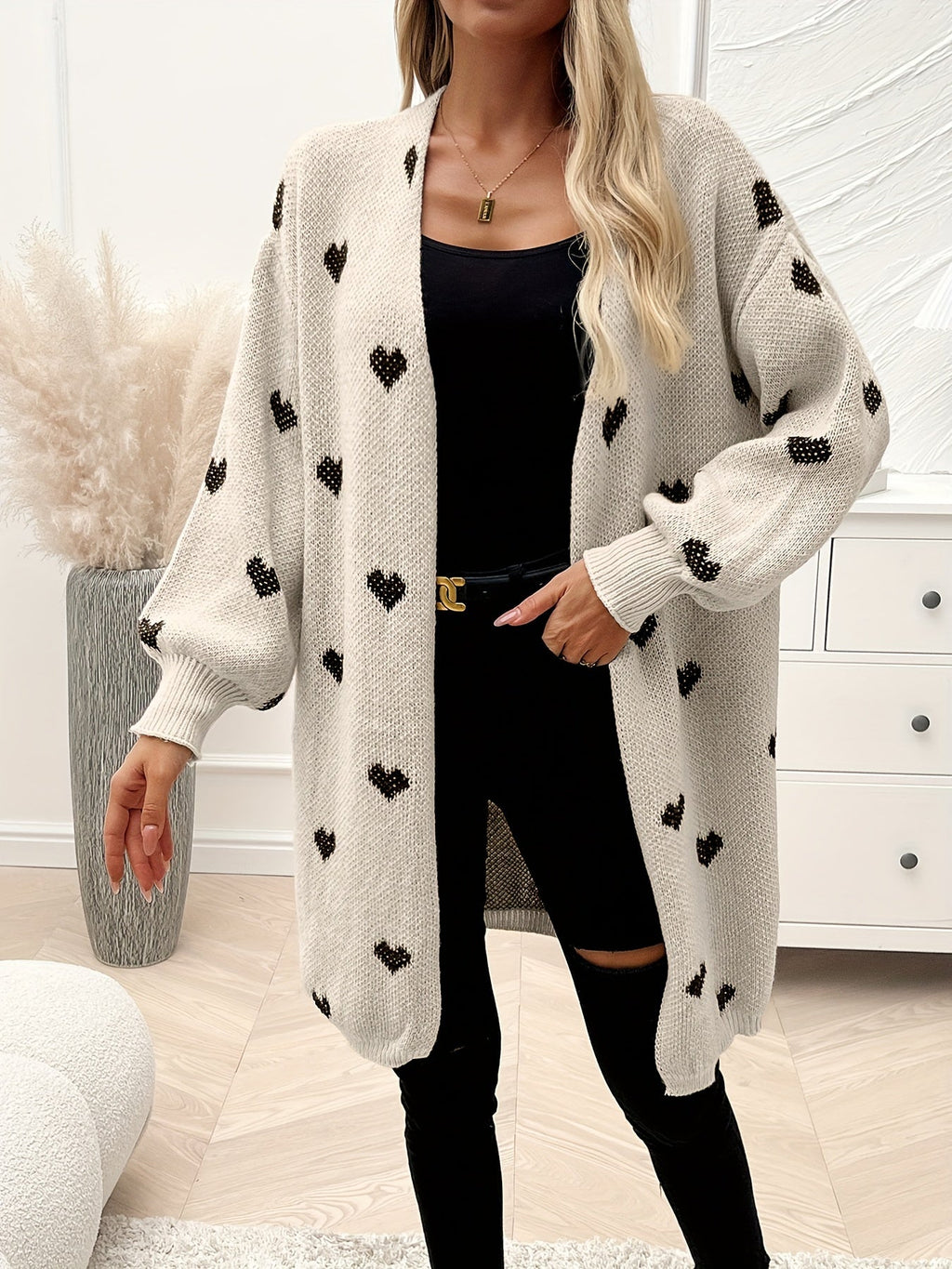 Noretta - Cardigan en tricot à cœur