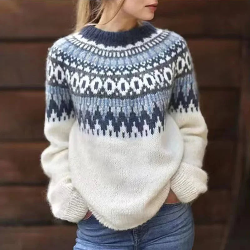 Maecey - Pull en tricot islandais