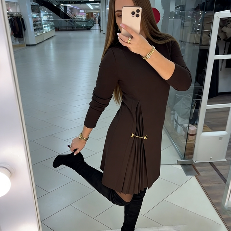 Ophelie - Robe plissée asymétrique