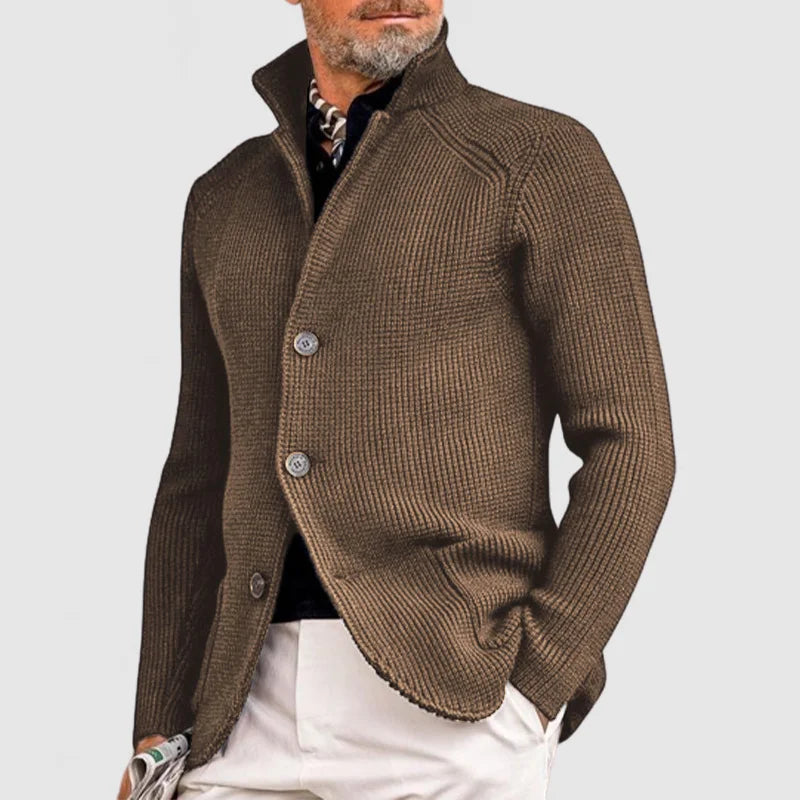 EDDIE - Cardigan à boutons en maille intemporel