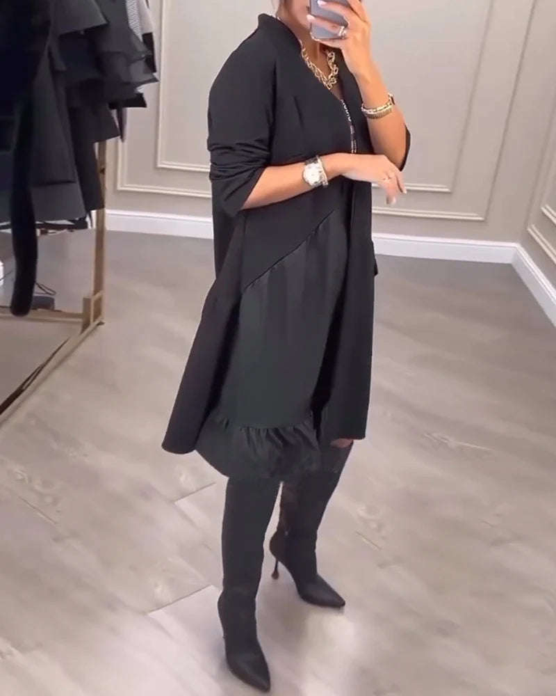 Coralie - Robe trapèze à col en V