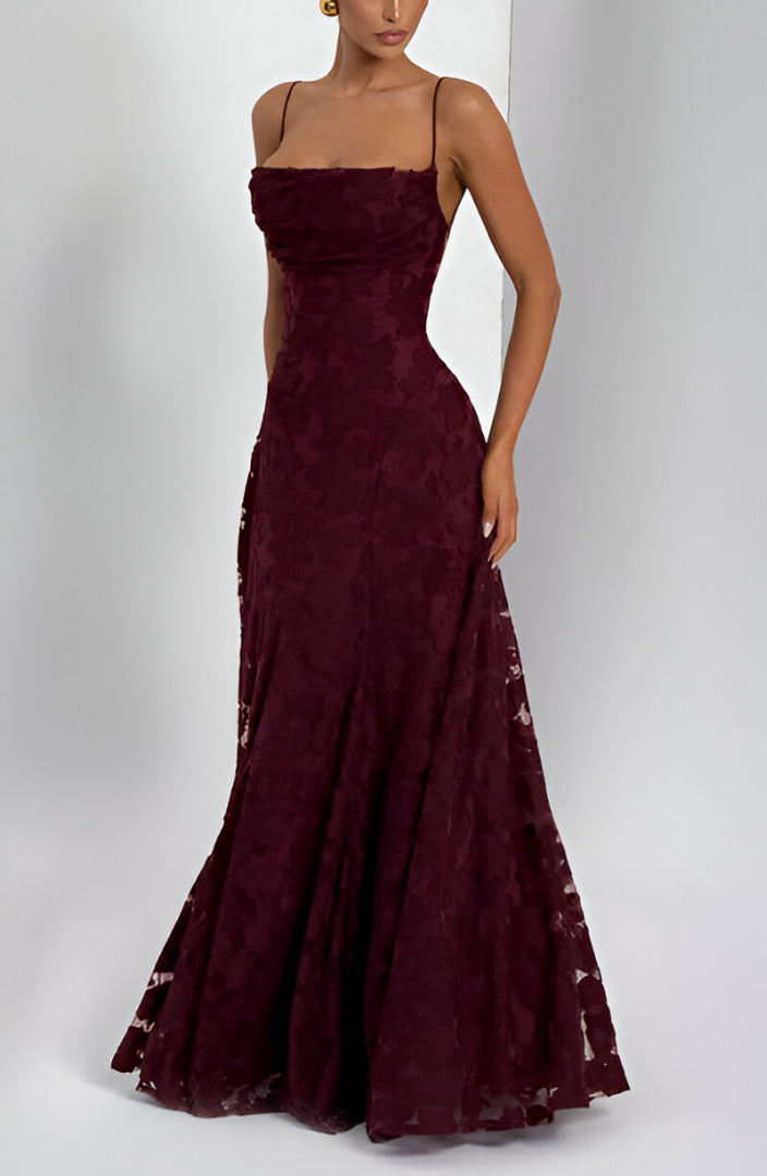Francisa - Robe longue corsage en dentelle