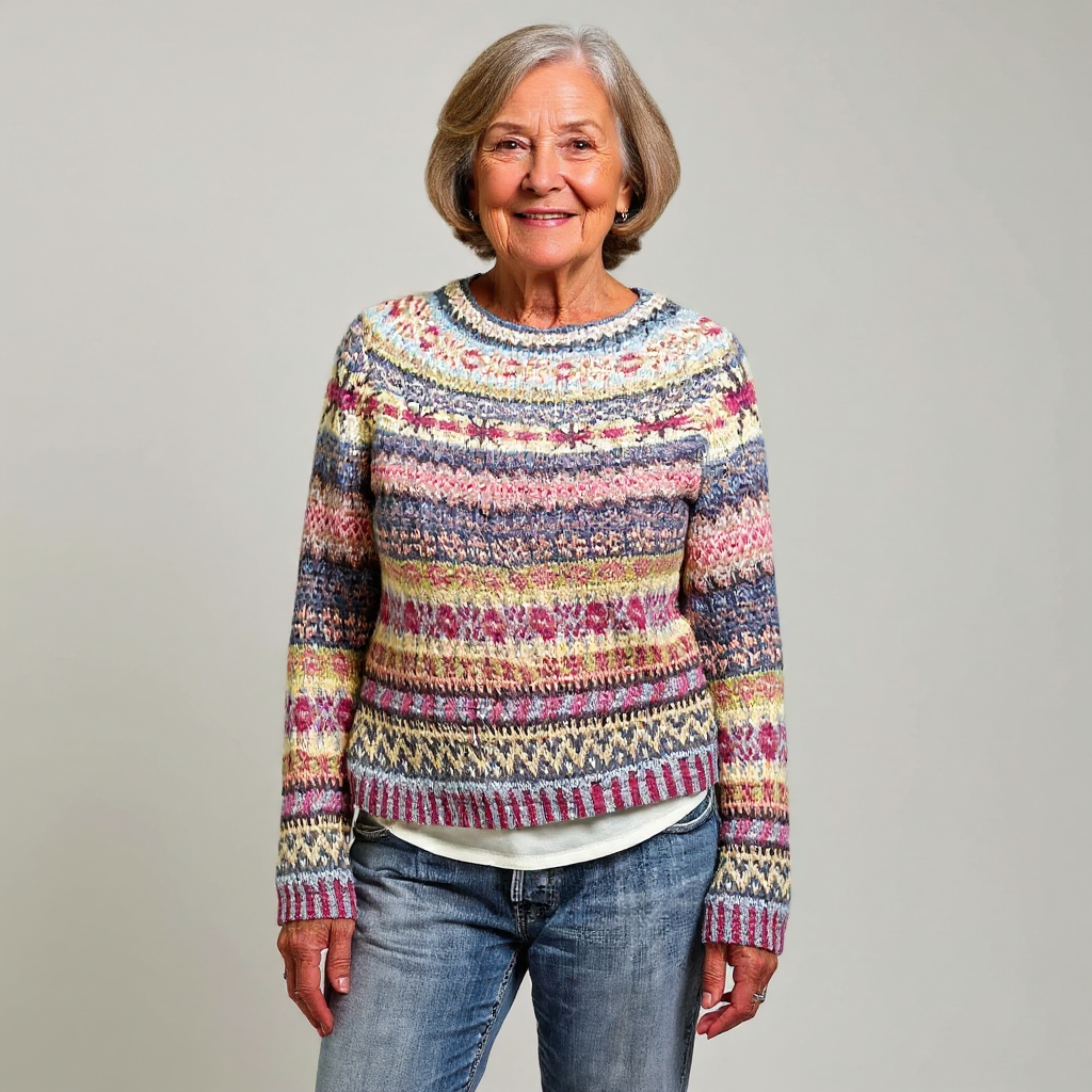Zoey - Pull en tricot islandais